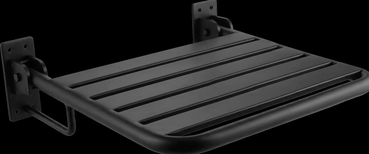 Shower Bench Black Bathroom Set